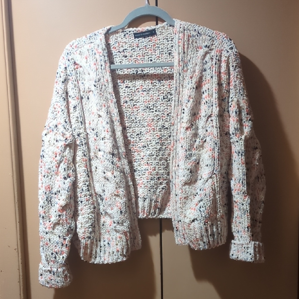 moon & madison Speckled Knit Cardigan